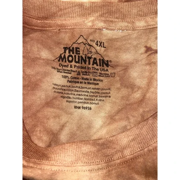 The Mountain Kokopelli Tie Dye T Shirt 4XL Brown Earth Tone Men's - Picture 6 of 6